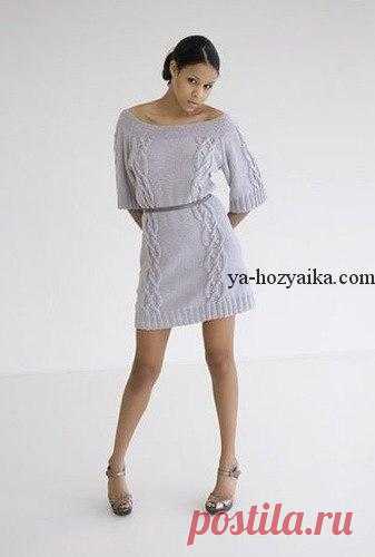 Короткое платье спицами описание. Вязаное платье спицами с вырезом лодочка Короткое платье спицами описание. Вязаное платье спицами с вырезом лодочка