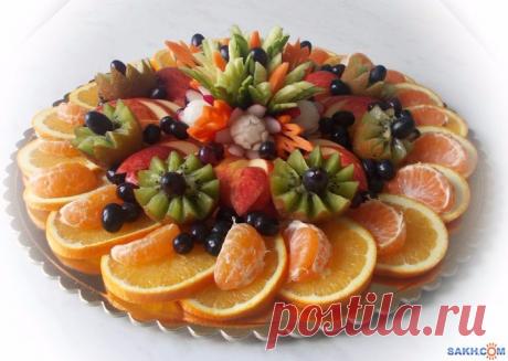 Фруктовая радуга: красивая нарезка