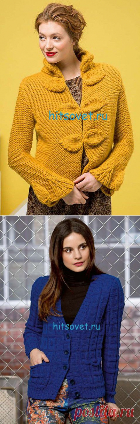 Два красивых женских жакета спицами