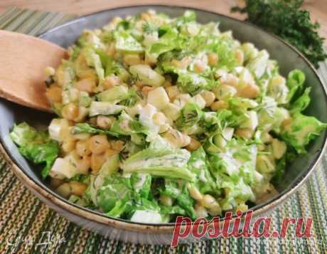 Весенний салат с кукурузой