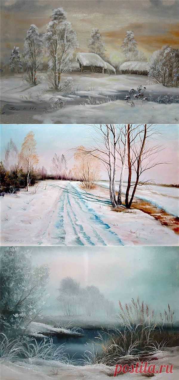 Зима в картинах Натальи Гусак.