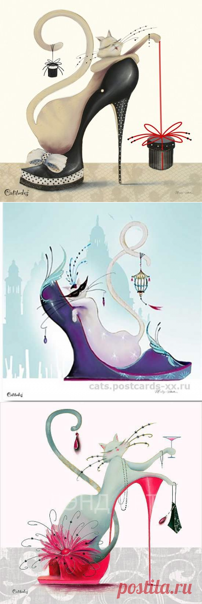 РИСОВАННЫЕ КОТЫ И КОШКИ.