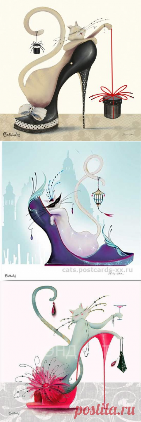 РИСОВАННЫЕ КОТЫ И КОШКИ.