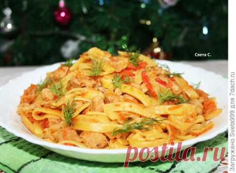Лапша с мясом и овощами. Рецепт приготовления с пошаговыми фотографиями