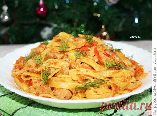 Лапша с мясом и овощами. Рецепт приготовления с пошаговыми фотографиями