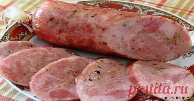 Домашняя рубленная вареная колбаса