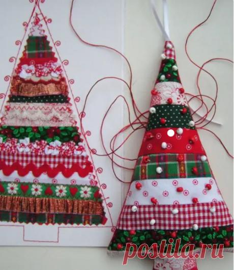 Ёлочные игрушки в стиле пэчворк своими руками - Сам себе мастер - 14 декабря - 43949810349 - Медиаплатформа МирТесен