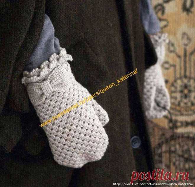 Варежки крючком