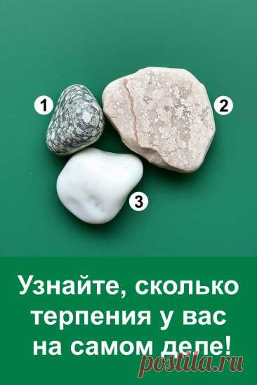 Терпение — это качество, без которого трудно справляться с жизненными трудностями и достигать целей. Иногда оно помогает нам выдерживать испытания, иногда даёт силы не сдаваться и продолжать путь. Простой психологический тест с камнями поможет понять, насколько вы умеете ждать и сохранять равновесие. Ваш выбор подскажет, как вы реагируете на разные ситуации и в чём ваша внутренняя сила.