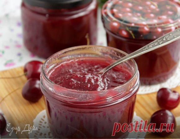 Конфитюр из черешни (вишни). Ингредиенты: яблоки, сахар, лимоны