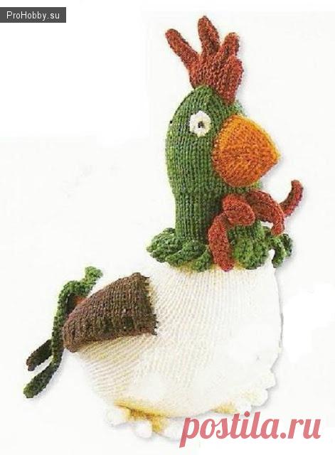 Вяжем петушка спицами к Пасхе / Вязание спицами и крючком / ProHobby.su | Вязание спицами и крючком для начинающих, схемы вязания и описание; Комнатные и садовые цветы