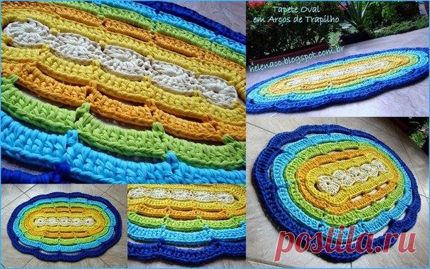 КОВРИКИ ИЗ ТРИКОТАЖНОЙ ПРЯЖИ