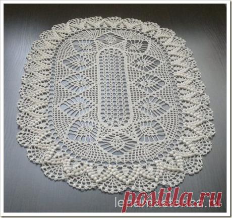 Вязаная салфетка “Шишечки”, схема