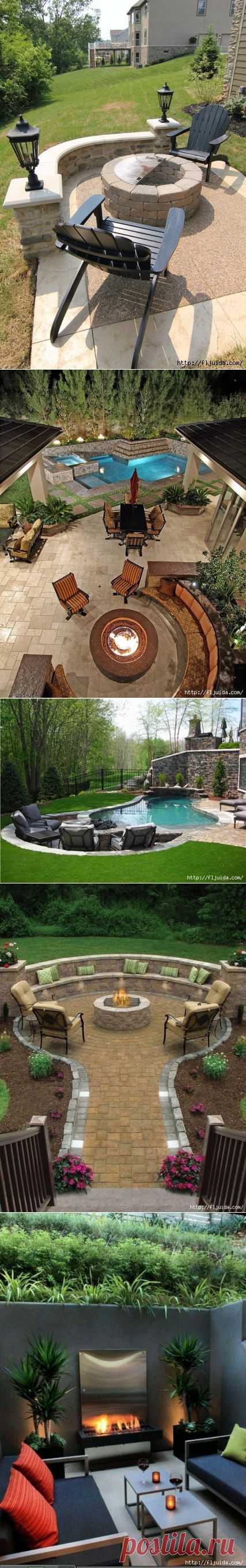 Обустроенное ландшафтное местечко для костра..