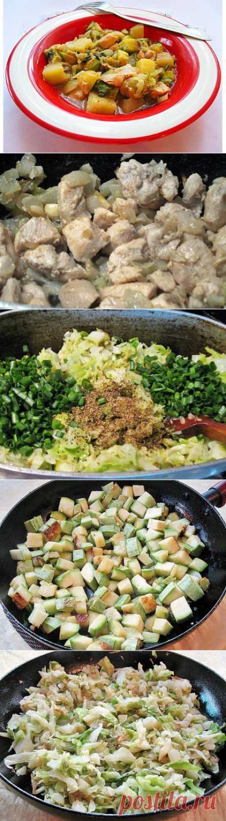 Рагу овощное с курицей