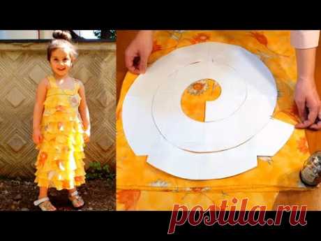 Осталась ткань. Я сделал платье из воланов