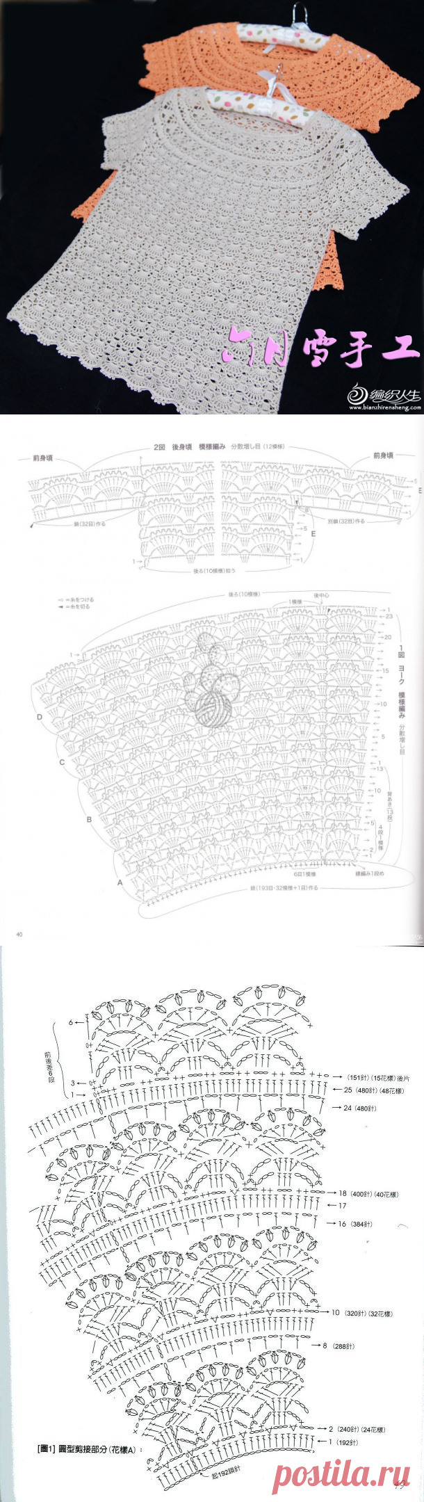 Ажурные кофточки с круглой кокеткой. Кофточка с круглой кокеткой | Домоводство для всей семьи.