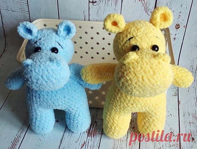 Бегемотики крючком от Дарьи Баыш. Описание вязания