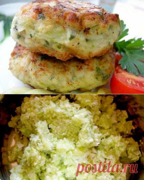 Летние куриные котлеты с рисом и кабачками