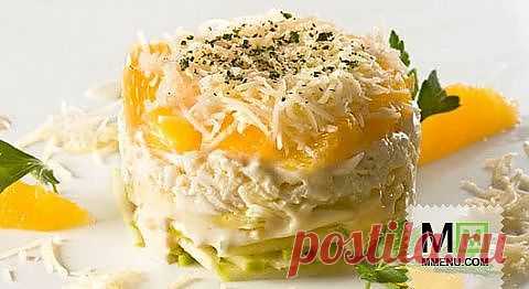 Салат из сыра с апельсинами
