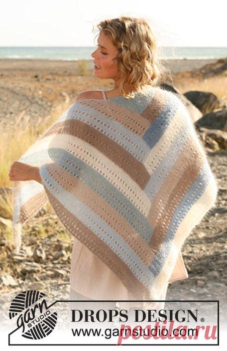 Модели drops: Шаль, вязка в две нити