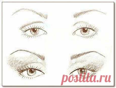 Макияж по форме глаз.