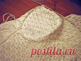 Вязание на машине. Обработка горловины бейкой.