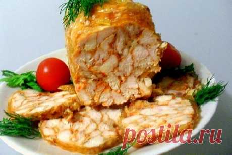 Рулет из курицы «мраморный» — Сад Заготовка