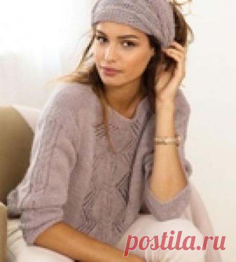 Элегантный джемпер с красивыми узорами