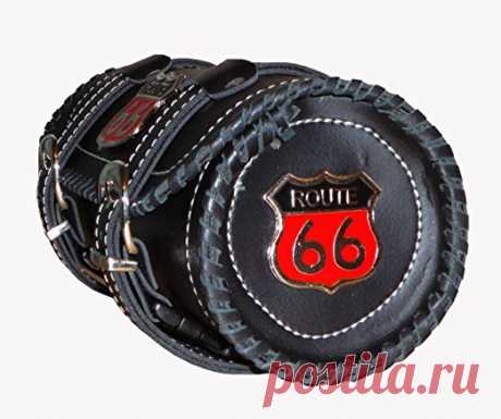 Amazon.com: Route 66 Motorcycle Biker Leather Tool Bag Barrel Roll: Clothing