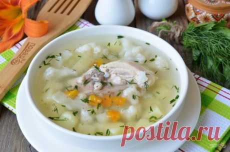 Суп из цветной капусты на мясном бульоне - пошаговый рецепт с фото на Повар.ру