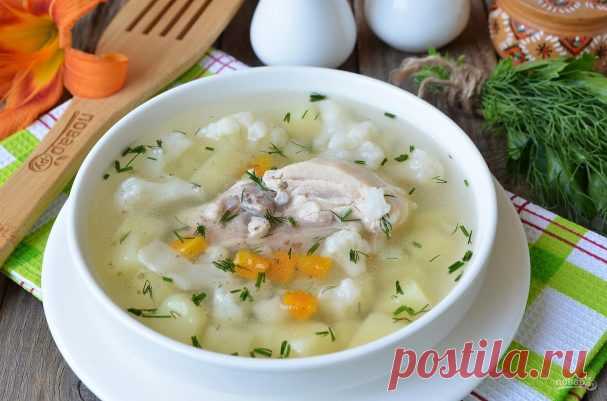 Суп из цветной капусты на мясном бульоне - пошаговый рецепт с фото на Повар.ру