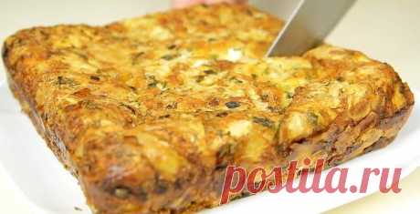 &quot;Рваный&quot; пирог из лаваша с сыром и брынзой