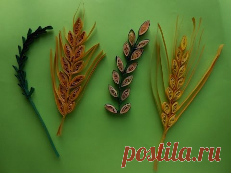 How to make Quilling Wheat Grain/Leaf Stem using Comb