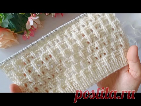 ALİZE ANGORA GOLD İLE DOKUMA GÖRÜNÜMLÜ ŞİŞ ÖRGÜ MODELİ YAPILIŞI👌WOVEN APPEARANCE NECK KNITTING MODEL