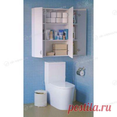 Шкаф Raval Space 87*90 белый глянец для установки над унитазом — купить по цене 8 990 руб в Москве | «Нир-ванна»