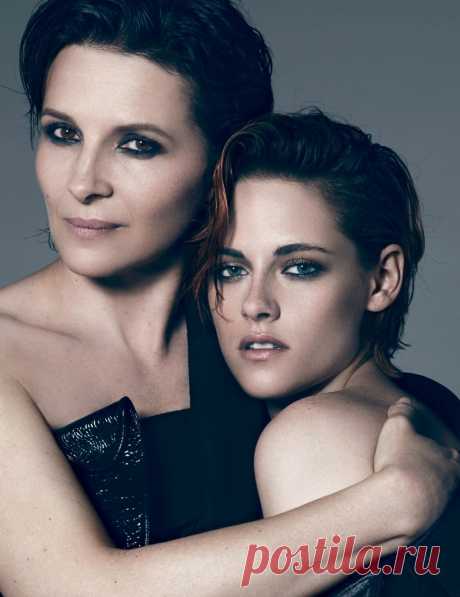 Кристен Стюарт (Kristen Stewart) и Жюльет Бинош (Juliette Binoche) в фотосессии Дрю Крилли (Driu Crilly) и Тьяго Мартела (Tiago Martel) для журнала Interview (осень 2014)