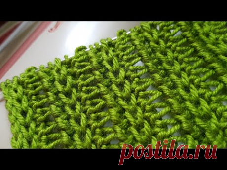 Вяжем очень красивый сетчатый узор 🍓 knitting pattern. - YouTube