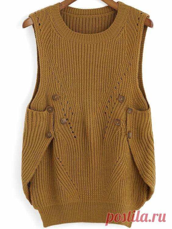 БЕЗРУКАВКА оригинального фасона спицами (описание и схемы) | Вяжем интересные проекты | Яндекс Дзен