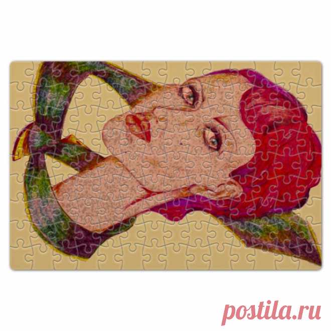 Пазл магнитный 18 × 27 (126 элементов) "Девушка в галстуке." от Printissimo - Printio