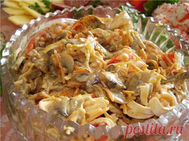 Салаты с грибами