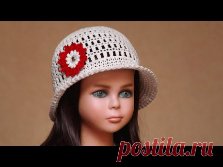 Шляпа крючком | Как связать летнюю шляпу крючком