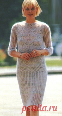 Ажурное мохеровое платье | Ажурное чудо