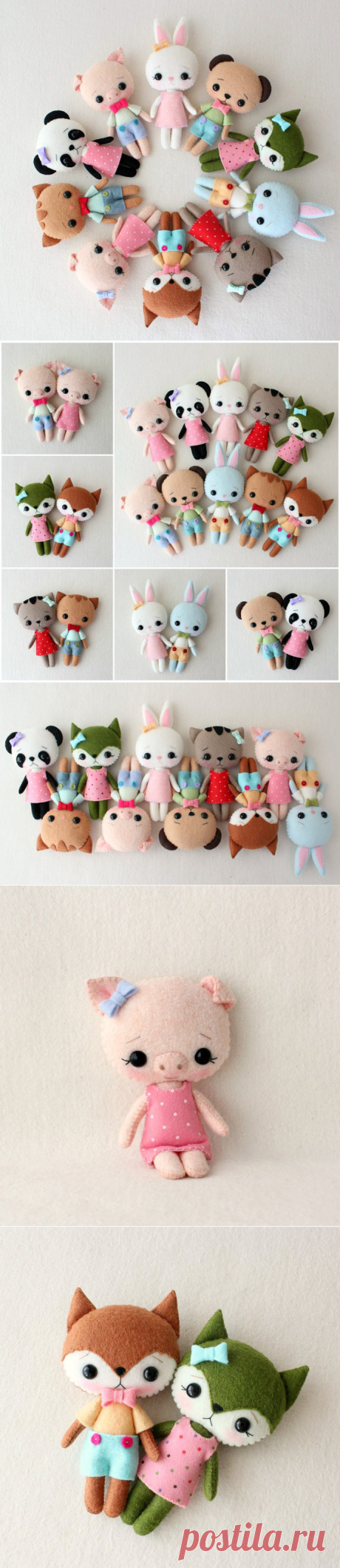 Pocket Pets pdf Pattern Complete Set of 5 от Gingermelon на Etsy