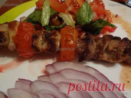 Мини шашлычки на шпажках в духовке