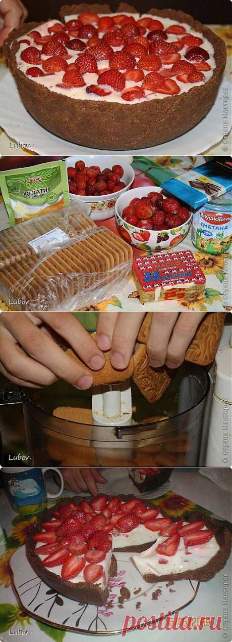 Торт " Кокос" с клубникой. | Страна Мастеров