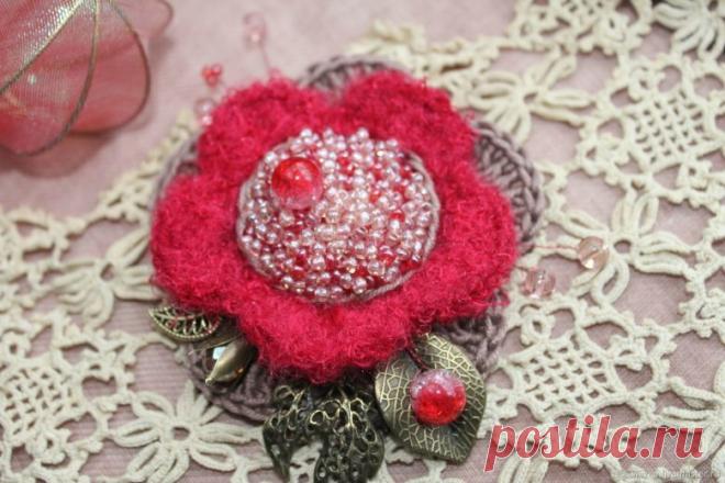 Вязаные броши | Клуб красоты и здоровья | Дзен