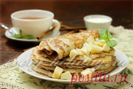 Ржано-пшеничные блины с яблоками: рецепт с фото