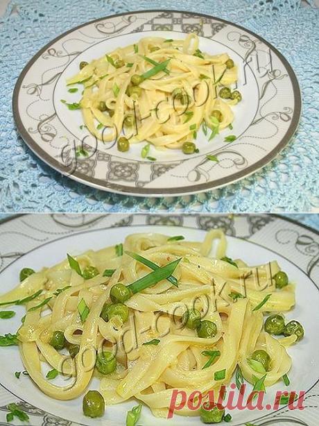 Хорошая кухня - спагетти с зеленым горошком. Кулинарная книга рецептов. Салаты, выпечка.
