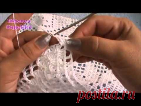 Вязание и сборка филейного полотна.